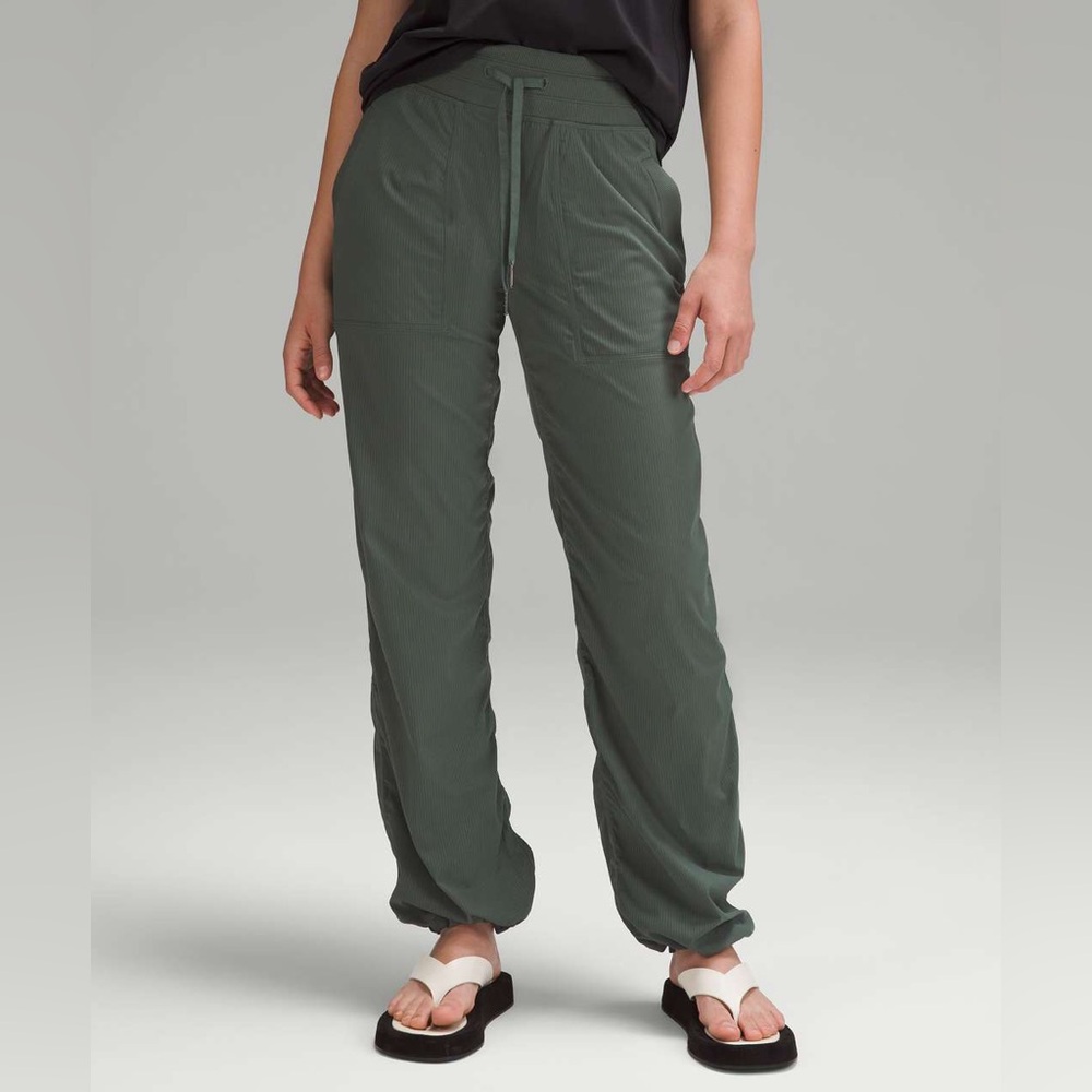 Lululemon Womens Size 2 Dance Studio Mid Rise Pants Dark Green Full Length